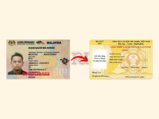 Đổi bằng lái xe Malaysia sang Việt Nam