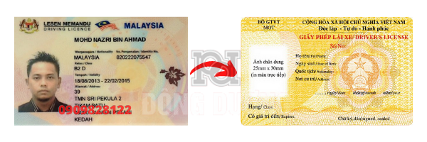 Đổi bằng lái xe Malaysia sang Việt Nam